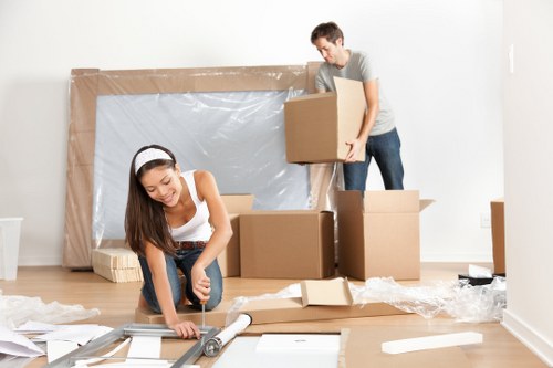 Professional Man and Van team preparing for a move in Harrow