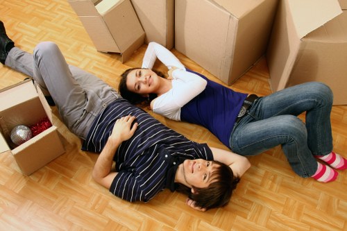 Unpacking and setting up a new office space